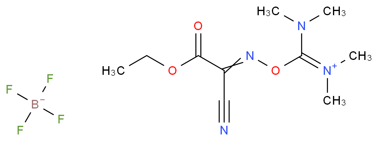 O-[(乙氧羰基)氰基亚甲基氨基]-N,N,N′,N′-四甲基脲四氟硼酸酯_分子结构_CAS_136849-72-4)