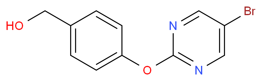 [4-(5-Bromopyrimidin-2-yloxy)phenyl]methanol_分子结构_CAS_1189734-03-9)