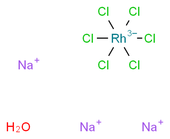 六氯代铑(III)酸钠十二水合物_分子结构_CAS_14972-70-4)