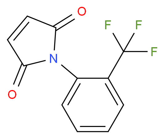 1-[2-(trifluoromethyl)phenyl]-2,5-dihydro-1H-pyrrole-2,5-dione_分子结构_CAS_34520-59-7