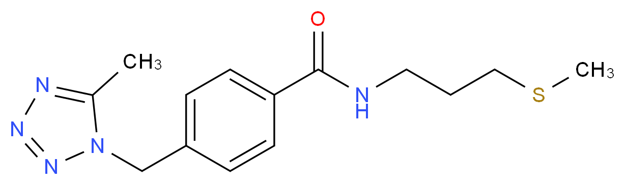 4-[(5-methyl-1H-tetrazol-1-yl)methyl]-N-[3-(methylthio)propyl]benzamide_分子结构_CAS_)