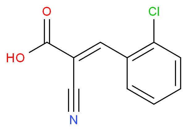 (2E)-3-(2-CHLOROPHENYL)-2-CYANOACRYLIC ACID_分子结构_CAS_)