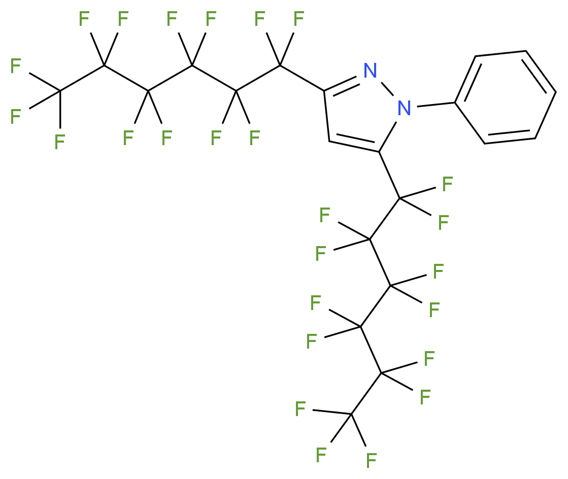 3,5-Bis(perfluorohexyl)-1-phenyl-1H-pyrazole_分子结构_CAS_)