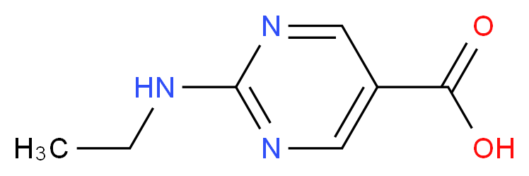 2-(ethylamino)pyrimidine-5-carboxylic acid_分子结构_CAS_946706-58-7)