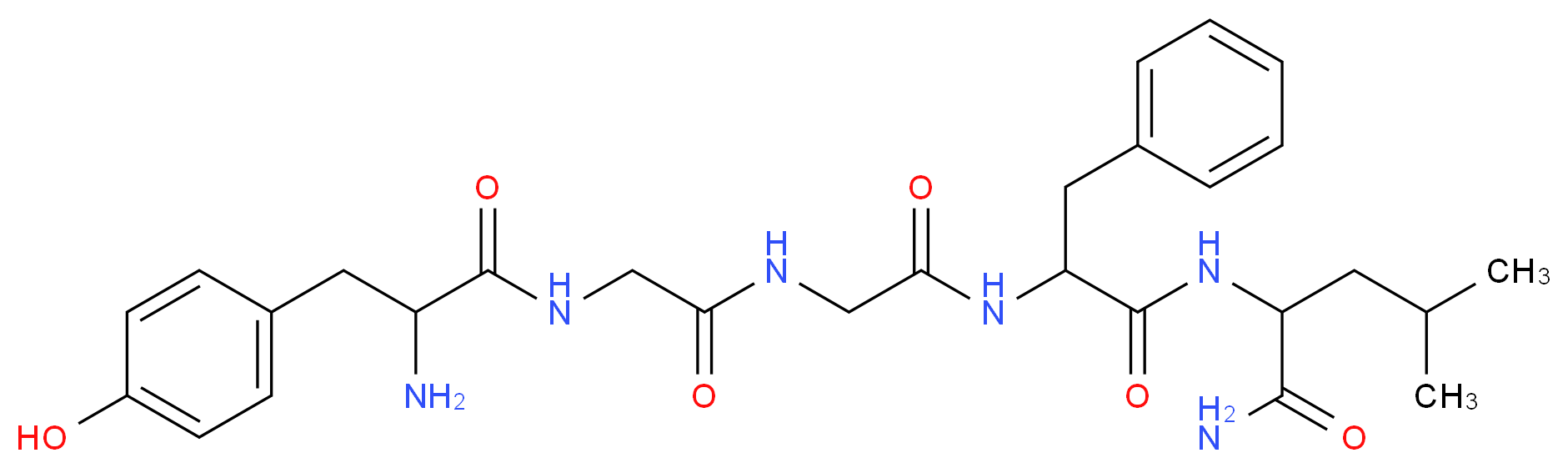 2-[2-(2-{2-[2-amino-3-(4-hydroxyphenyl)propanamido]acetamido}acetamido)-3-phenylpropanamido]-4-methylpentanamide_分子结构_CAS_60117-24-0