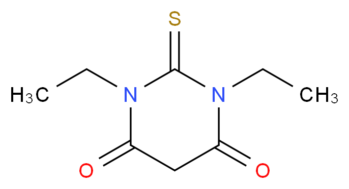 1,3-diethyl-2-sulfanylidene-1,3-diazinane-4,6-dione_分子结构_CAS_5217-47-0