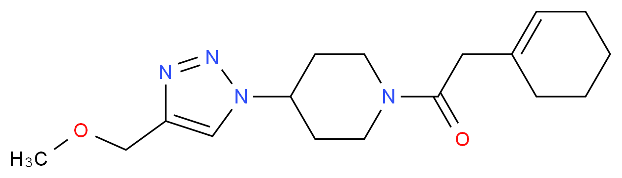 1-(1-cyclohexen-1-ylacetyl)-4-[4-(methoxymethyl)-1H-1,2,3-triazol-1-yl]piperidine_分子结构_CAS_)