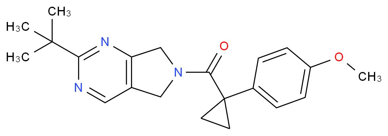 2-tert-butyl-6-{[1-(4-methoxyphenyl)cyclopropyl]carbonyl}-6,7-dihydro-5H-pyrrolo[3,4-d]pyrimidine_分子结构_CAS_)