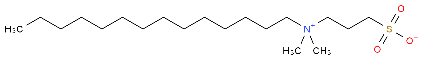 3-[dimethyl(tetradecyl)azaniumyl]propane-1-sulfonate_分子结构_CAS_14933-09-6