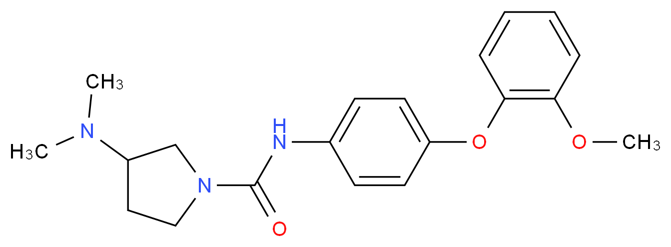 3-(dimethylamino)-N-[4-(2-methoxyphenoxy)phenyl]pyrrolidine-1-carboxamide_分子结构_CAS_)