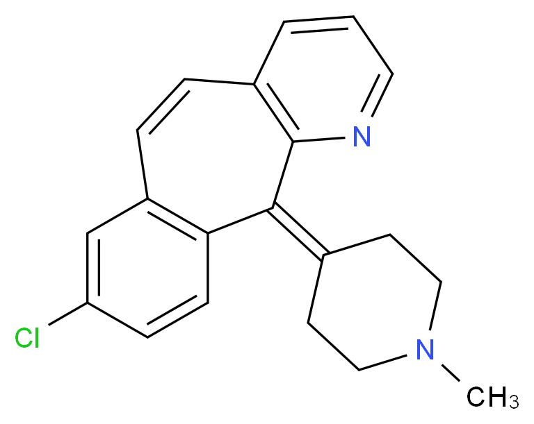 13-chloro-2-(1-methylpiperidin-4-ylidene)-4-azatricyclo[9.4.0.0<sup>3</sup>,<sup>8</sup>]pentadeca-1(11),3(8),4,6,9,12,14-heptaene_分子结构_CAS_117811-18-4