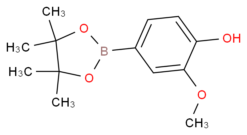 4-Hydroxy-3-methoxybenzeneboronic acid, pinacol ester_分子结构_CAS_269410-22-2)