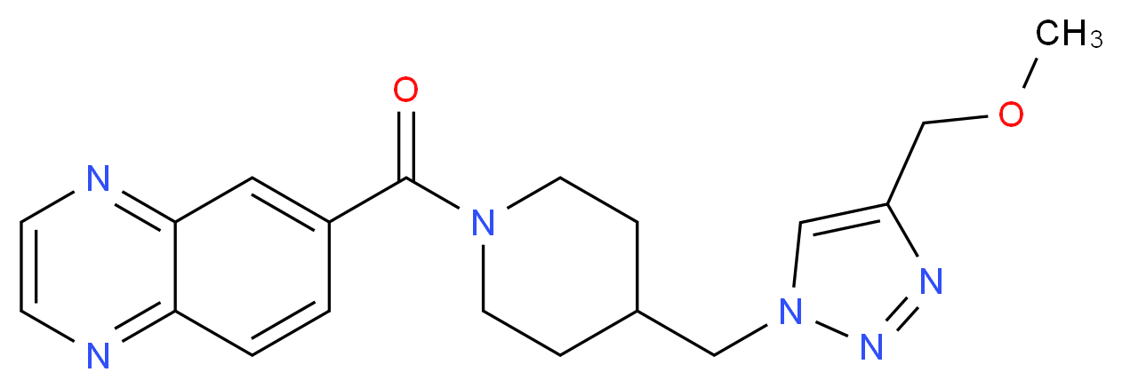 6-[(4-{[4-(methoxymethyl)-1H-1,2,3-triazol-1-yl]methyl}piperidin-1-yl)carbonyl]quinoxaline_分子结构_CAS_)