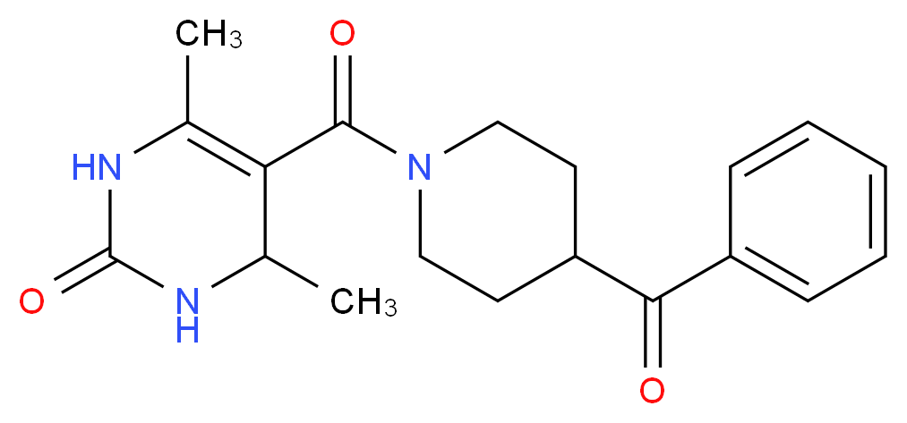 5-[(4-benzoylpiperidin-1-yl)carbonyl]-4,6-dimethyl-3,4-dihydropyrimidin-2(1H)-one_分子结构_CAS_)