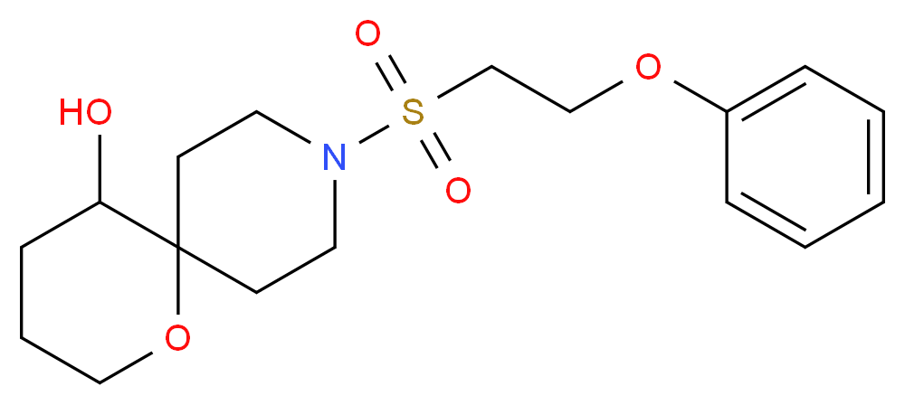 9-[(2-phenoxyethyl)sulfonyl]-1-oxa-9-azaspiro[5.5]undecan-5-ol_分子结构_CAS_)