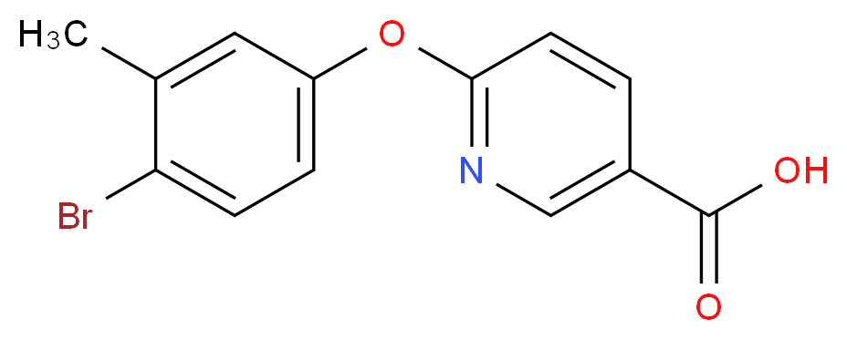 6-(4-Bromo-3-methylphenoxy)nicotinic acid_分子结构_CAS_)