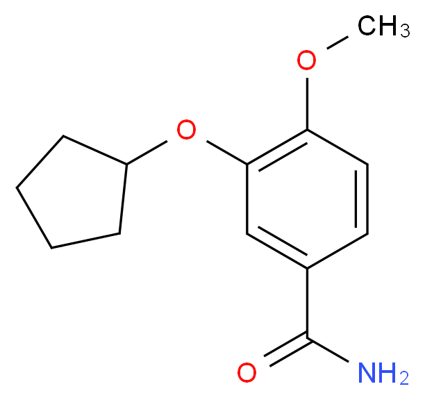 3-(cyclopentyloxy)-4-methoxybenzamide_分子结构_CAS_158429-58-4)