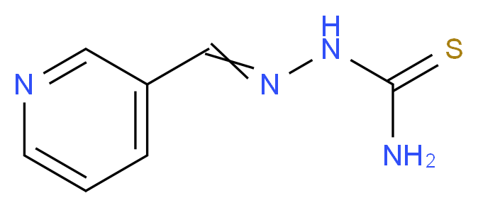 [(pyridin-3-ylmethylidene)amino]thiourea_分子结构_CAS_555-90-8