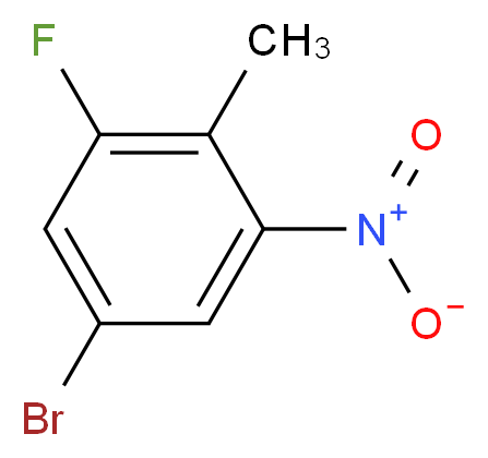 5-bromo-1-fluoro-2-methyl-3-nitrobenzene_分子结构_CAS_502496-34-6