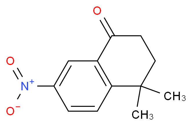 4,4-dimethyl-7-nitro-1,2,3,4-tetrahydronaphthalen-1-one_分子结构_CAS_33209-71-1