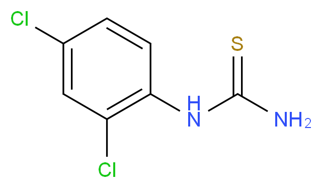 N-(2,4-Dichlorophenyl)thiourea_分子结构_CAS_6326-14-3)