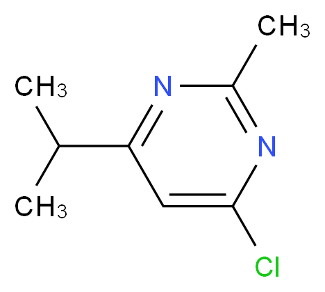 4-chloro-2-methyl-6-(propan-2-yl)pyrimidine_分子结构_CAS_1030431-70-9