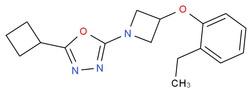2-cyclobutyl-5-[3-(2-ethylphenoxy)azetidin-1-yl]-1,3,4-oxadiazole_分子结构_CAS_)