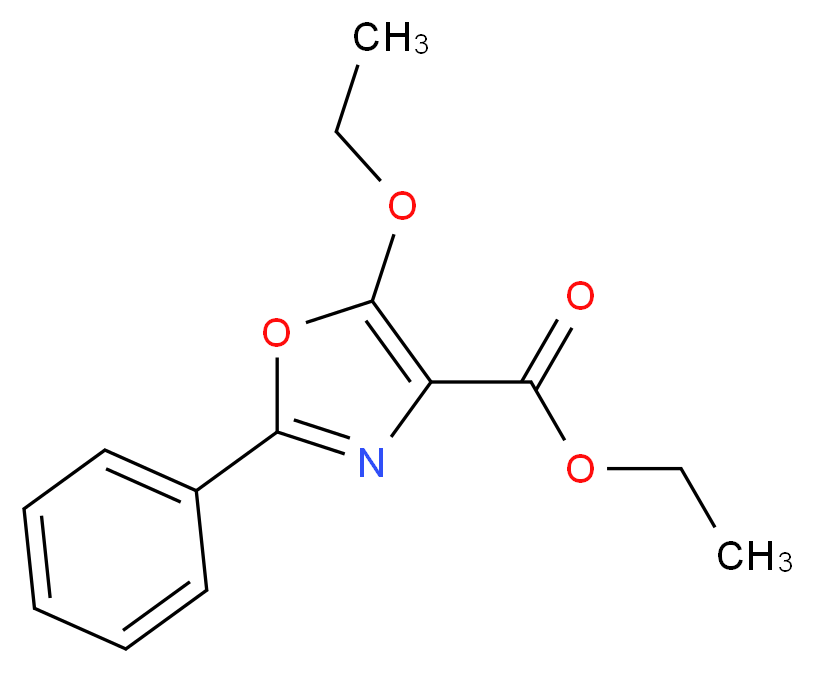 ethyl 5-ethoxy-2-phenyl-1,3-oxazole-4-carboxylate_分子结构_CAS_32418-03-4