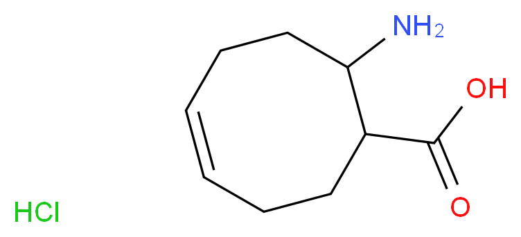 CIS-(Z)-8-AMINO-CYCLOOCT-4-ENECARBOXYLIC ACID HYDROCHLORIDE_分子结构_CAS_350015-75-7)