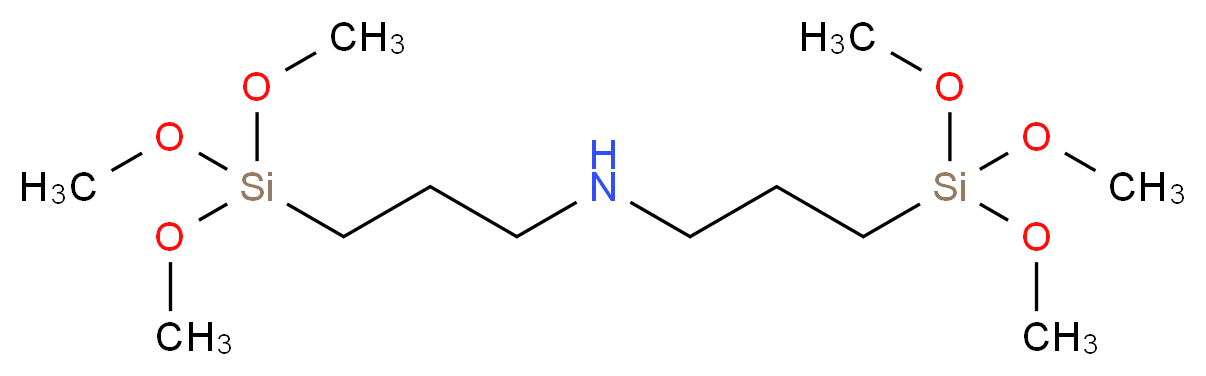 Bis(3-(trimethoxysilyl)propyl)amine_分子结构_CAS_82985-35-1)