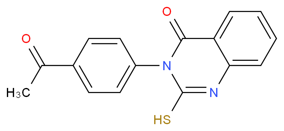 3-(4-acetylphenyl)-2-sulfanyl-3,4-dihydroquinazolin-4-one_分子结构_CAS_65141-63-1