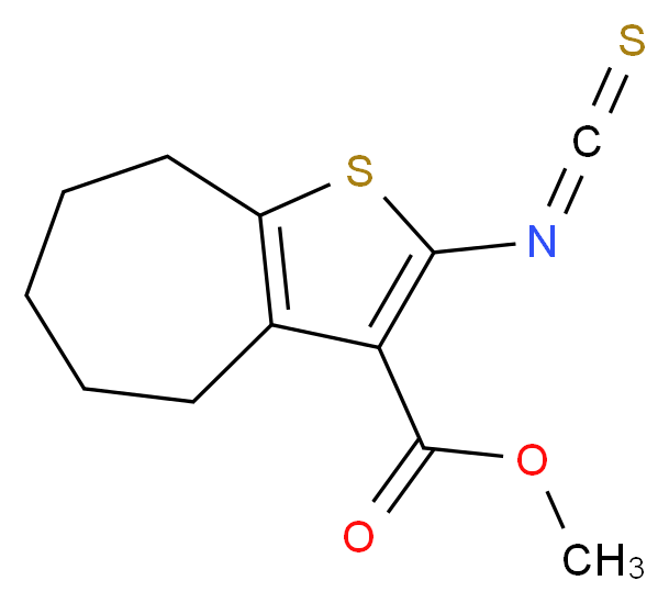 Methyl 2-isothiocyanato-5,6,7,8-tetrahydro-4H-cyclohepta[b]thiophene-3-carboxylate_分子结构_CAS_)