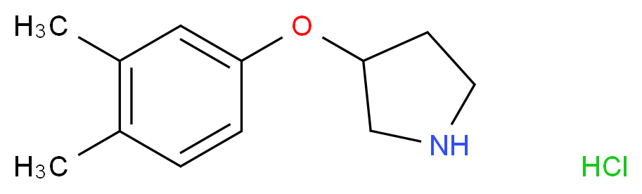 3-(3,4-Dimethylphenoxy)pyrrolidine hydrochloride_分子结构_CAS_)