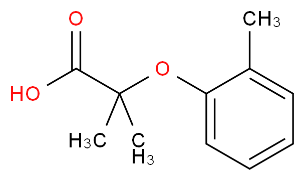 2-methyl-2-(2-methylphenoxy)propanoic acid_分子结构_CAS_53498-62-7