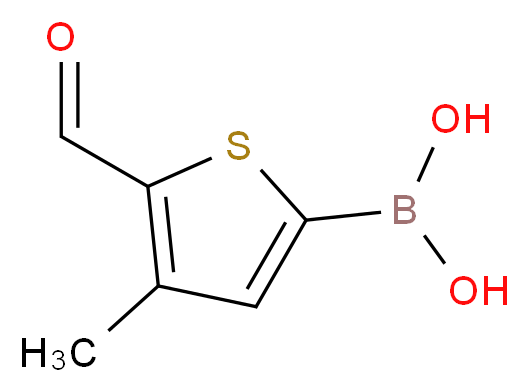 (5-formyl-4-methylthiophen-2-yl)boronic acid_分子结构_CAS_352530-25-7