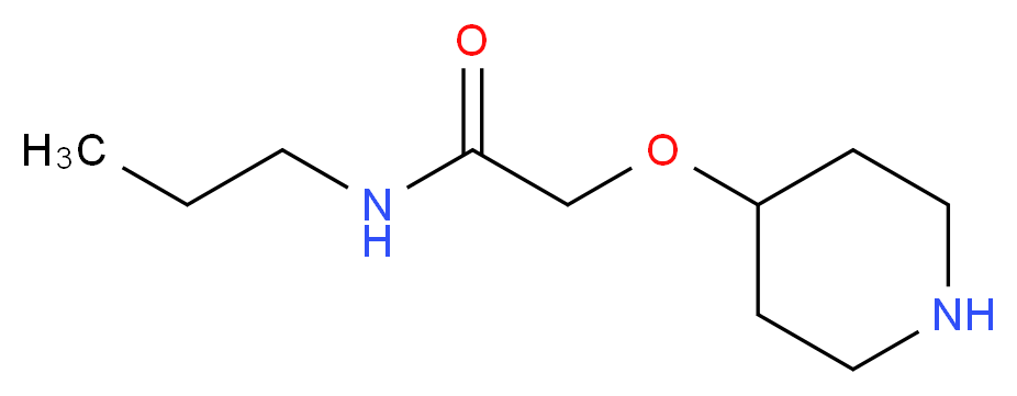 2-(piperidin-4-yloxy)-N-propylacetamide_分子结构_CAS_902836-22-0