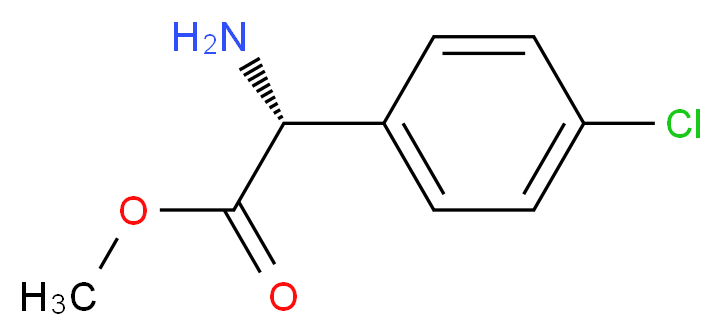 (R)-Methyl 2-amino-2-(4-chlorophenyl)acetate_分子结构_CAS_43189-43-1)