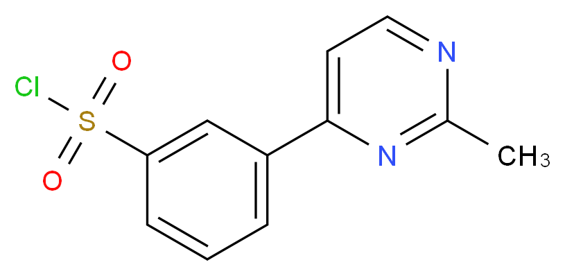 3-(2-methylpyrimidin-4-yl)benzene-1-sulfonyl chloride_分子结构_CAS_465514-07-2