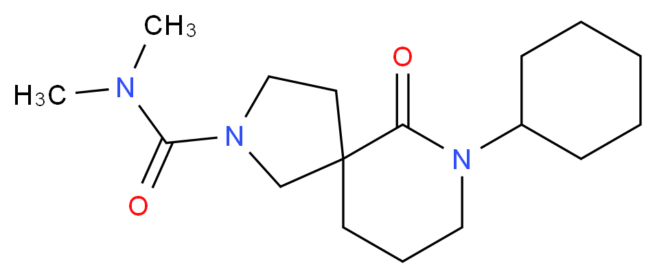 7-cyclohexyl-N,N-dimethyl-6-oxo-2,7-diazaspiro[4.5]decane-2-carboxamide_分子结构_CAS_)