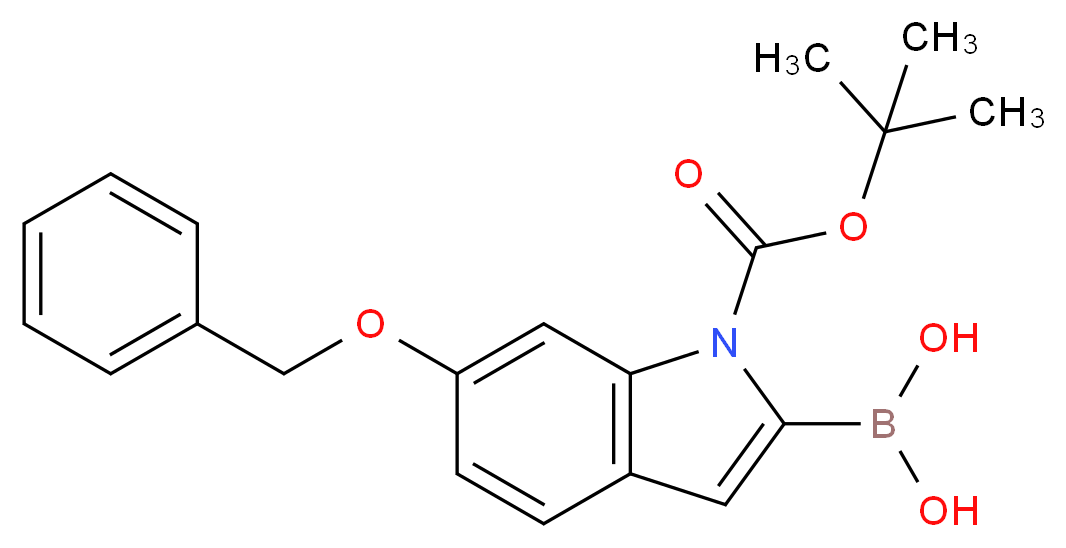 6-Benzyloxy-1H-indole-2-boronic acid, N-BOC protected 98%_分子结构_CAS_850568-66-0)