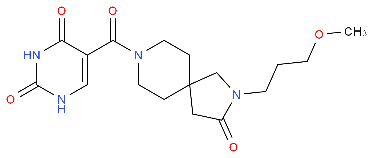 5-{[2-(3-methoxypropyl)-3-oxo-2,8-diazaspiro[4.5]dec-8-yl]carbonyl}-2,4(1H,3H)-pyrimidinedione_分子结构_CAS_)