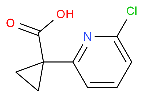 1-(6-chloropyridin-2-yl)cyclopropanecarboxylic acid_分子结构_CAS_1060811-76-8)