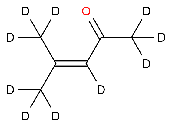 4-(<sup>2</sup>H<sub>3</sub>)methyl(<sup>2</sup>H<sub>7</sub>)pent-3-en-2-one_分子结构_CAS_207456-83-5