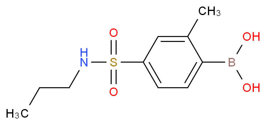 [2-methyl-4-(propylsulfamoyl)phenyl]boronic acid_分子结构_CAS_1217501-47-7