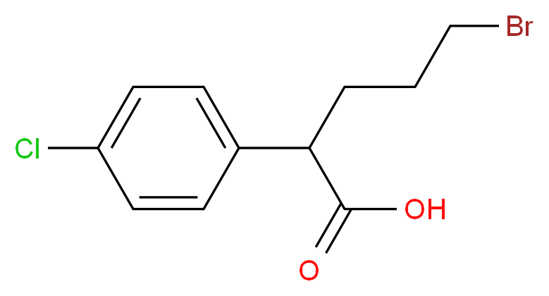 5-bromo-2-(4-chlorophenyl)pentanoic acid_分子结构_CAS_1017789-33-1