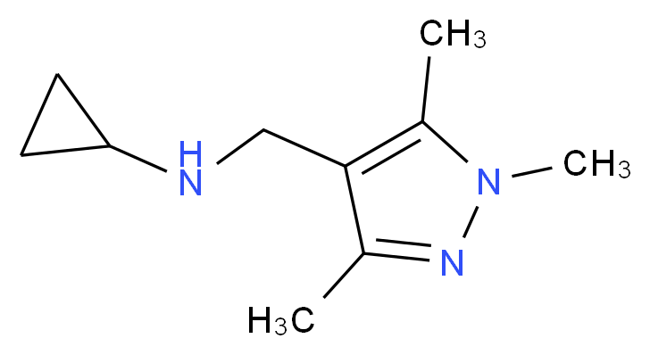 N-[(trimethyl-1H-pyrazol-4-yl)methyl]cyclopropanamine_分子结构_CAS_880361-70-6