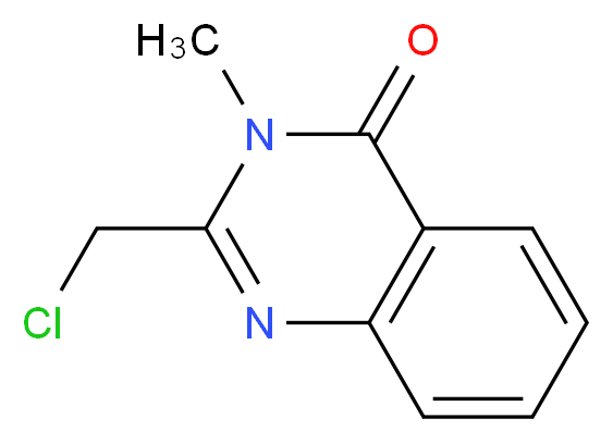 2-(chloromethyl)-3-methyl-3,4-dihydroquinazolin-4-one_分子结构_CAS_199114-62-0