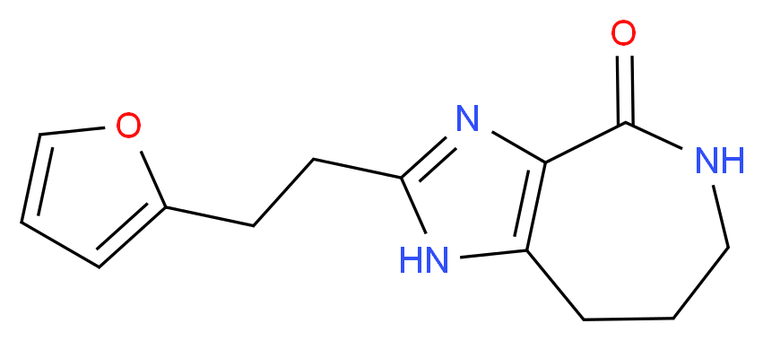 2-[2-(2-furyl)ethyl]-5,6,7,8-tetrahydroimidazo[4,5-c]azepin-4(1H)-one_分子结构_CAS_)
