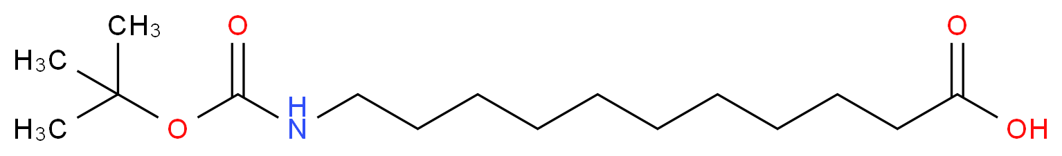 11-{[(tert-butoxy)carbonyl]amino}undecanoic acid_分子结构_CAS_10436-25-6