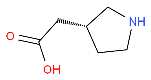 (R)-2-(pyrrolidin-3-yl)acetic acid_分子结构_CAS_122442-01-7)